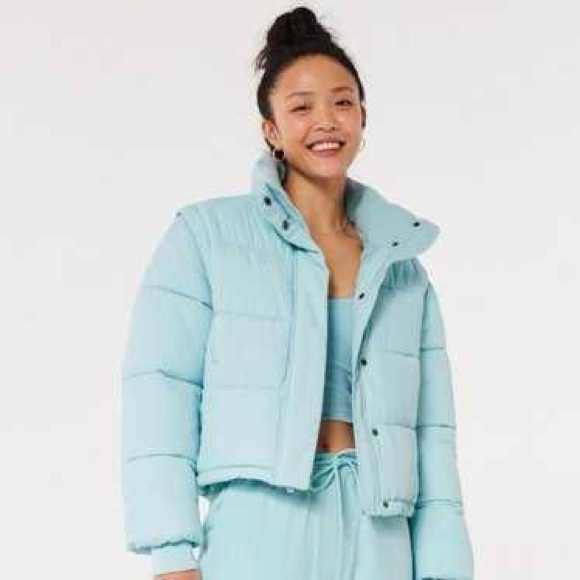 Gilly Hicks Jackets & Blazers - Hollister Gilly Hicks Convertible Multiway Sky Blue Puffer Jacket - Size Small